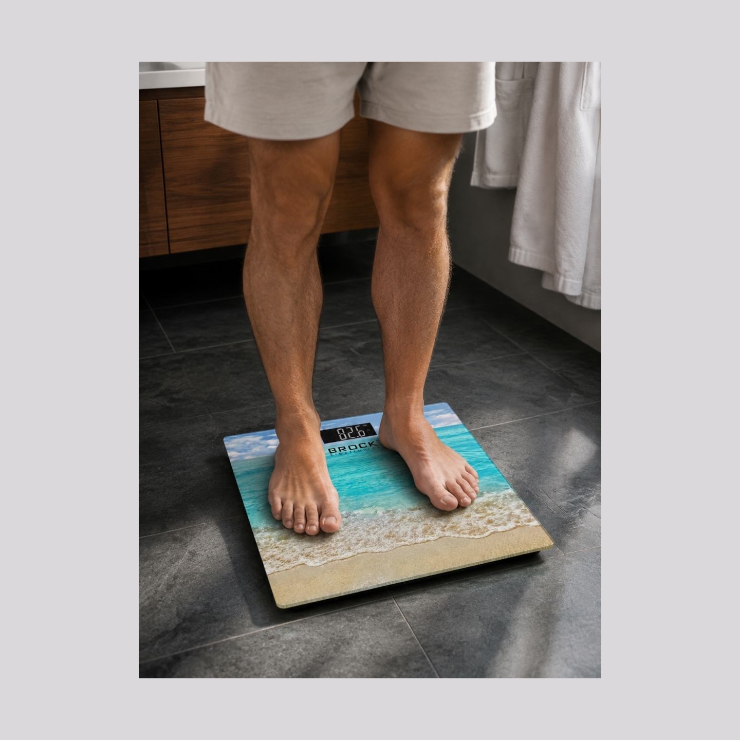 Brock BS 002 Bathroom Scale, 2xAAA Battery (included)