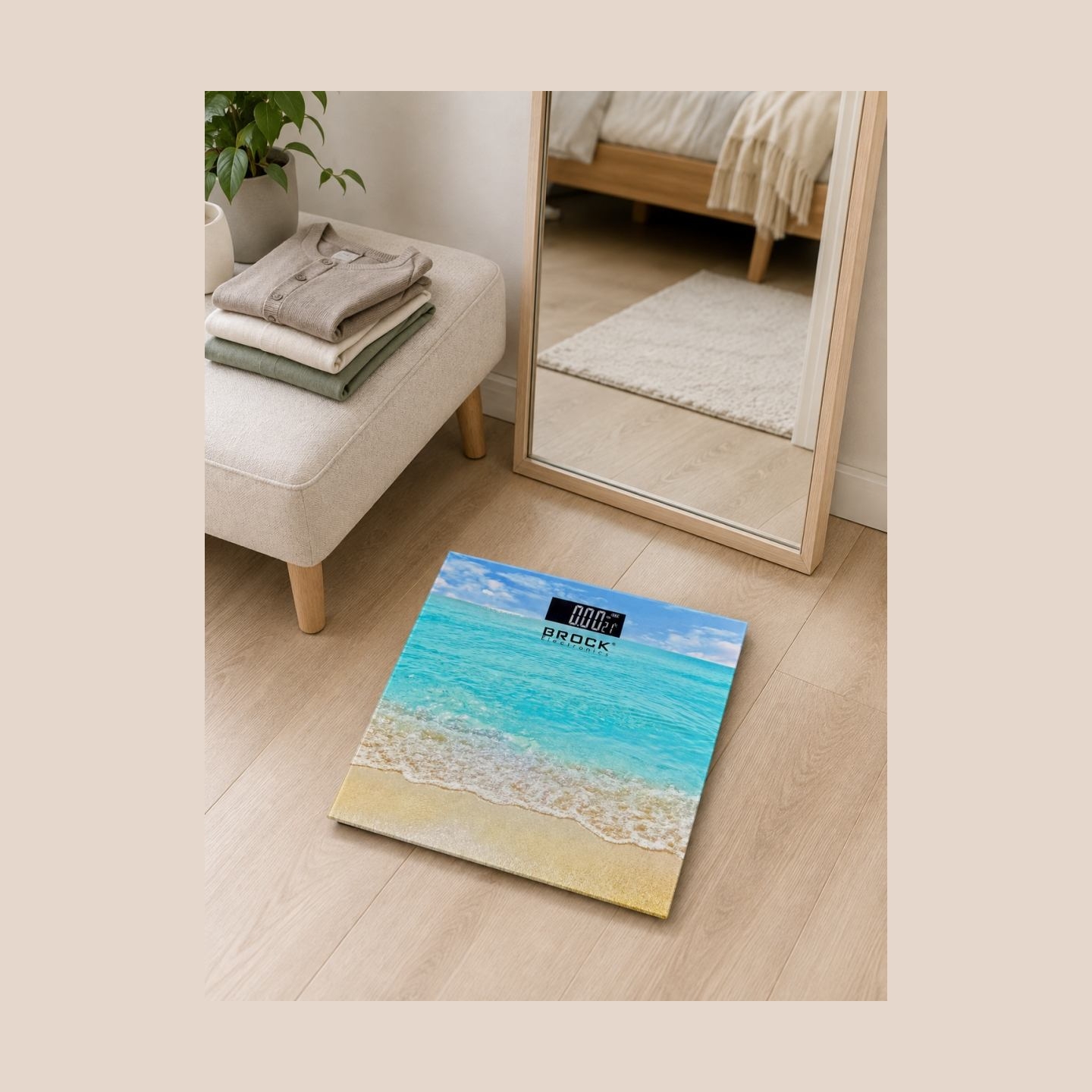Brock BS 002 Bathroom Scale, 2xAAA Battery (included)