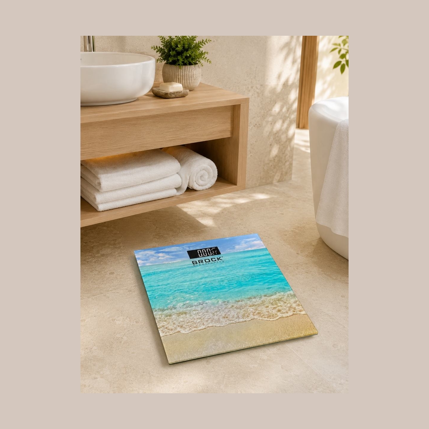 Brock BS 002 Bathroom Scale, 2xAAA Battery (included)