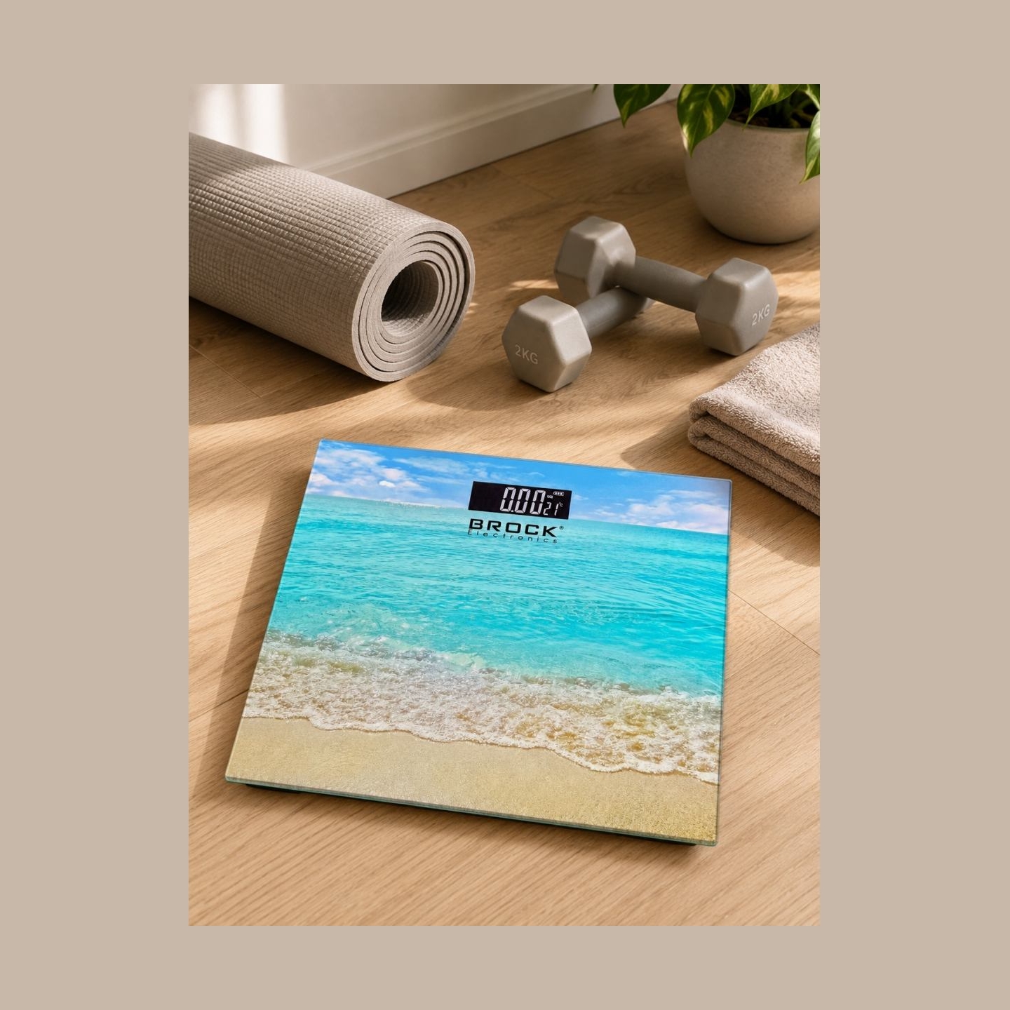 Brock BS 002 Bathroom Scale, 2xAAA Battery (included)