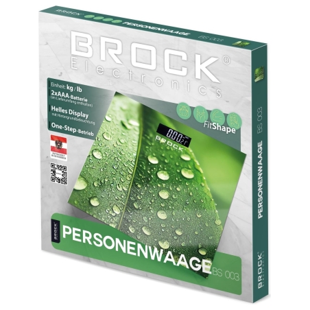 Brock BS 003 Bathroom Scale, 2xAAA Battery (included)