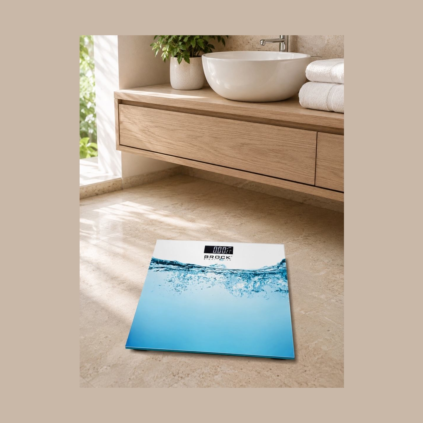 Brock BS 005 Bathroom Scale, 2xAAA Battery (included)