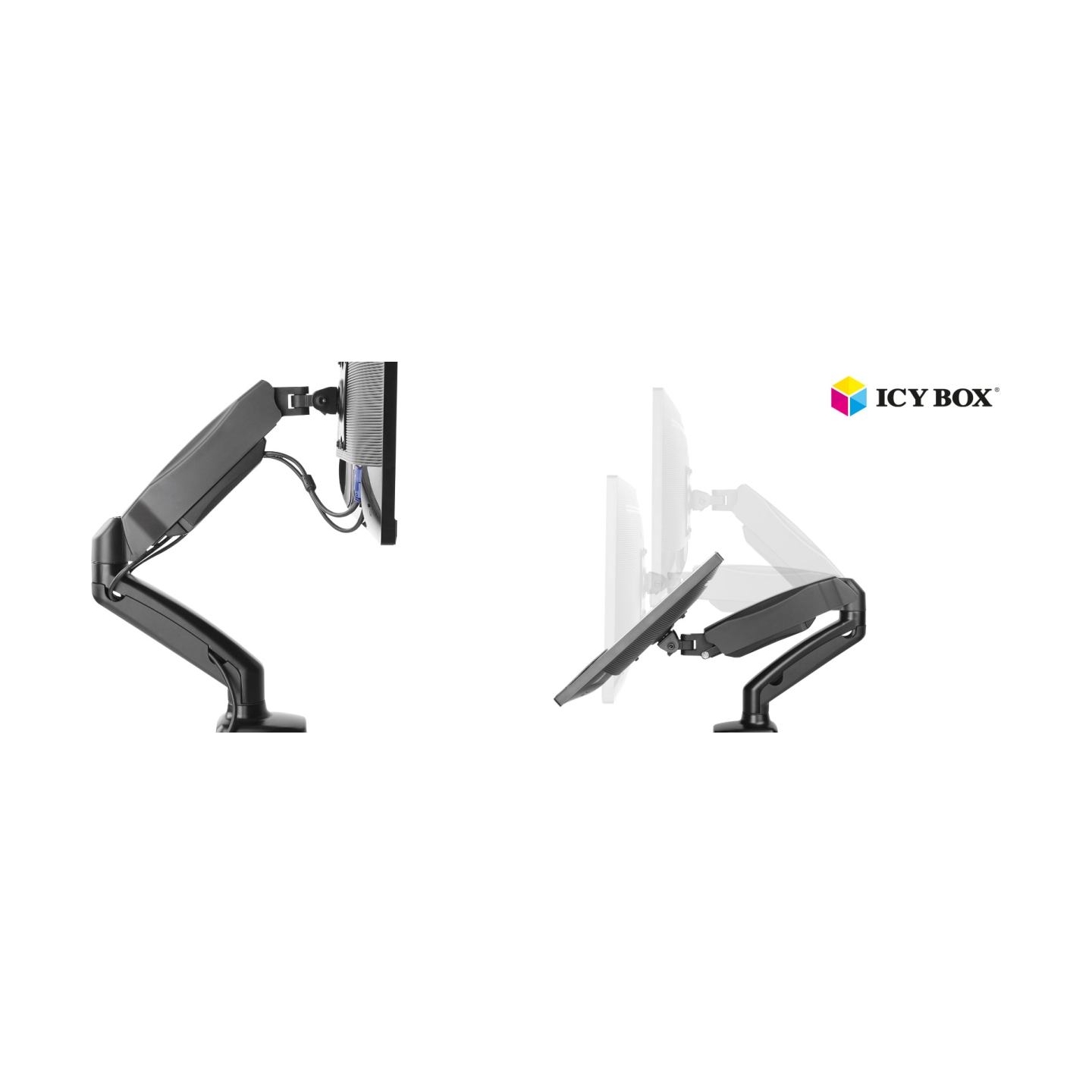 Raidsonic ICY BOX IB-MS303-T Monitor stand with desk mounted base for a screen size up to 27" | Raidsonic
