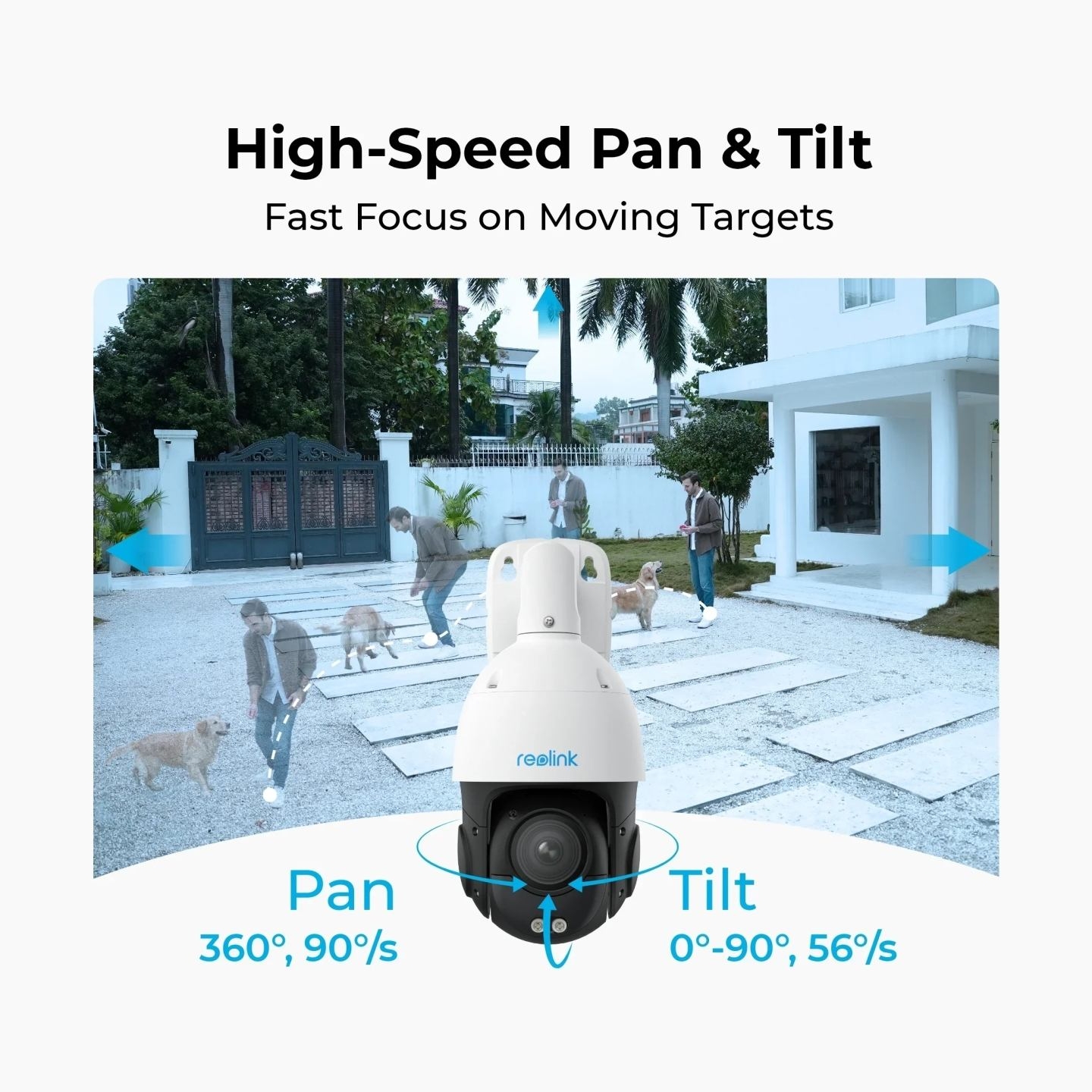 Reolink Smart 4K PoE Security Camera with 16X Optical Zoom | P850 | PTZ | 5.3-86mm | H.265/H.264 | Micro SD, Max. 256 GB