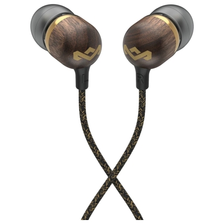 Marley Wired Earbuds | Smile Jamaica | Built-in microphone | USB Type-C | Brass