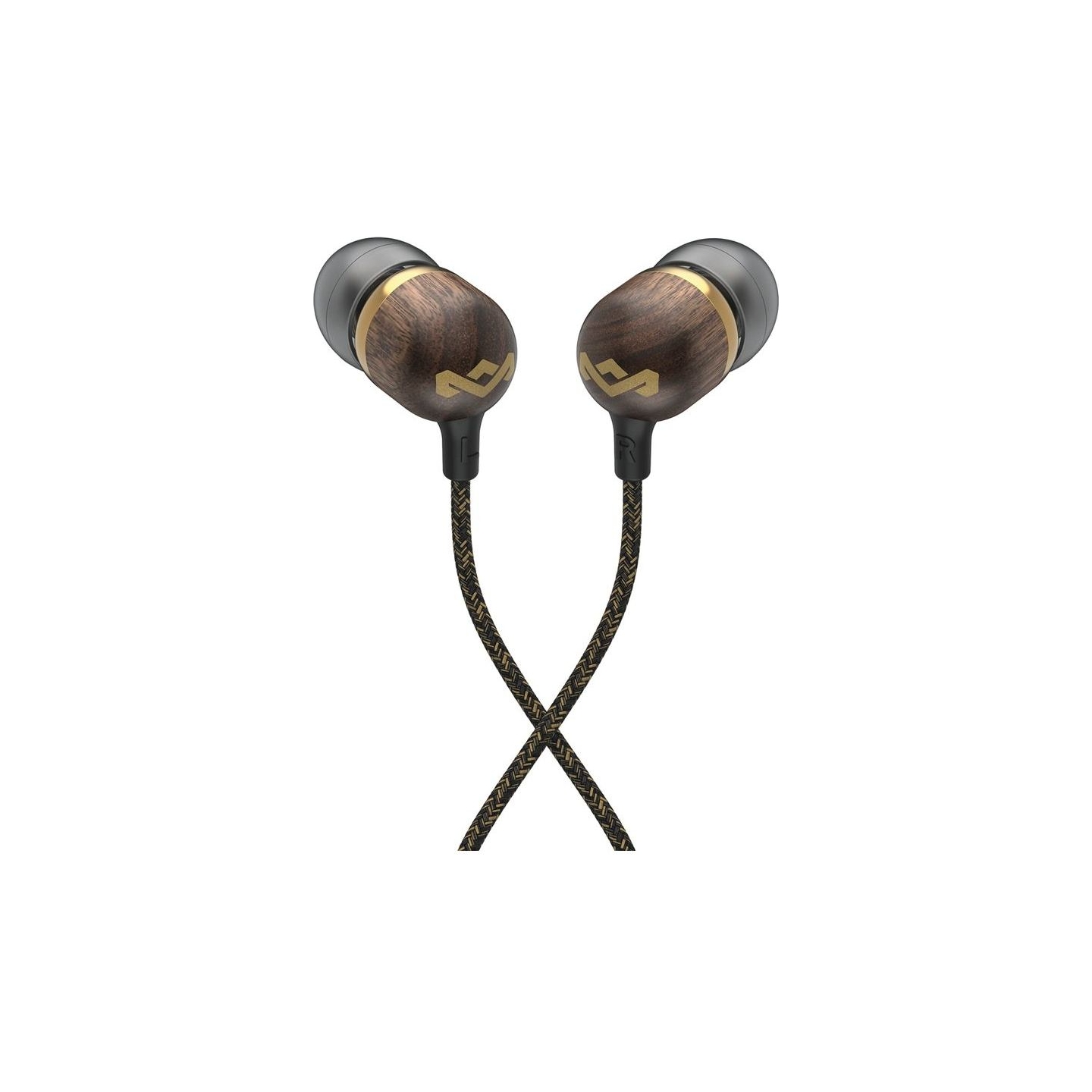 Marley Wired Earbuds | Smile Jamaica | Built-in microphone | USB Type-C | Brass