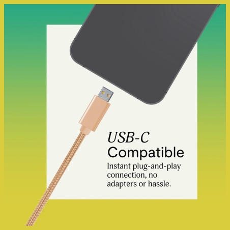 Marley Wired Earbuds | Smile Jamaica | Built-in microphone | USB Type-C | Copper