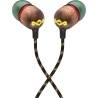 Marley Wired Earbuds | Smile Jamaica | Built-in microphone | USB Type-C | Rasta