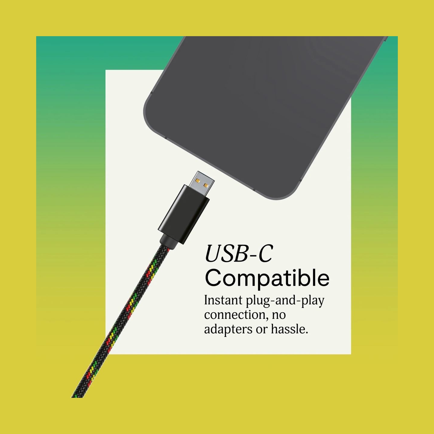 Marley Wired Earbuds | Smile Jamaica | Built-in microphone | USB Type-C | Rasta