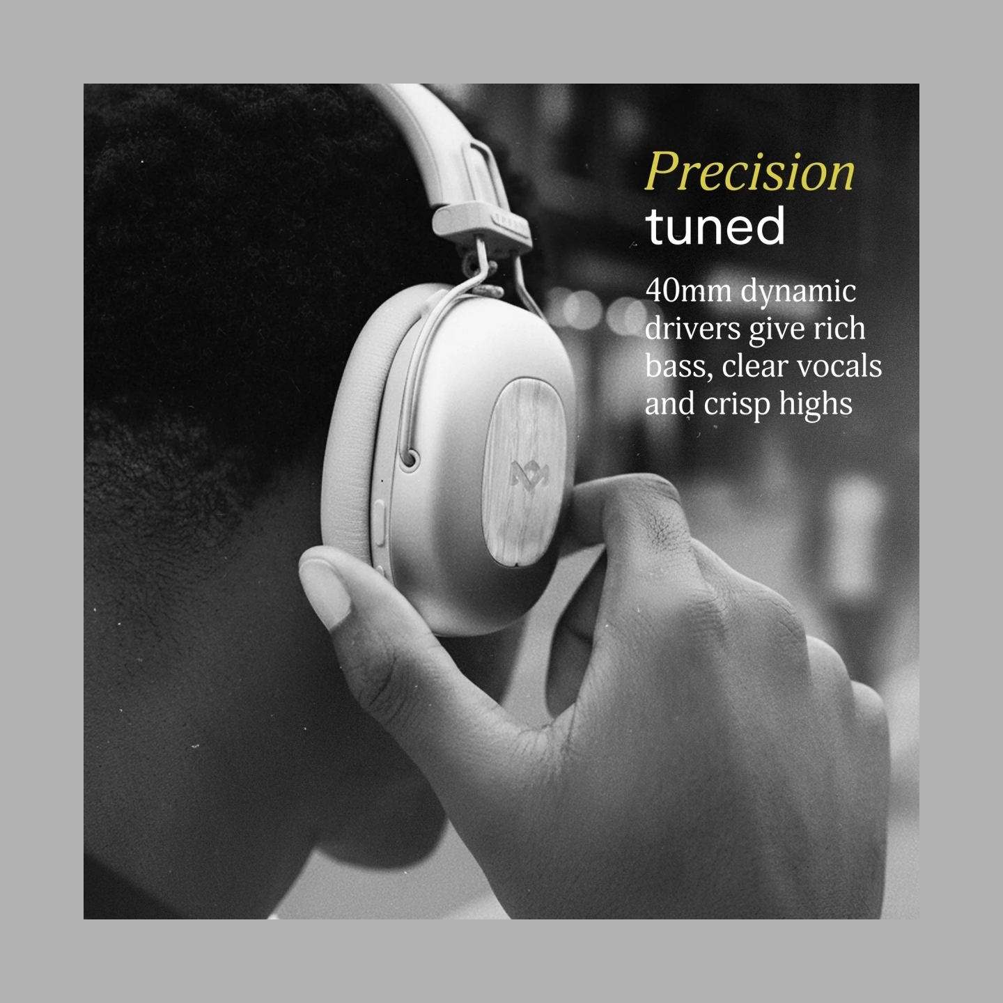Marley Headphones | Positive Vibration Rebel | Bluetooth | ANC | Cream