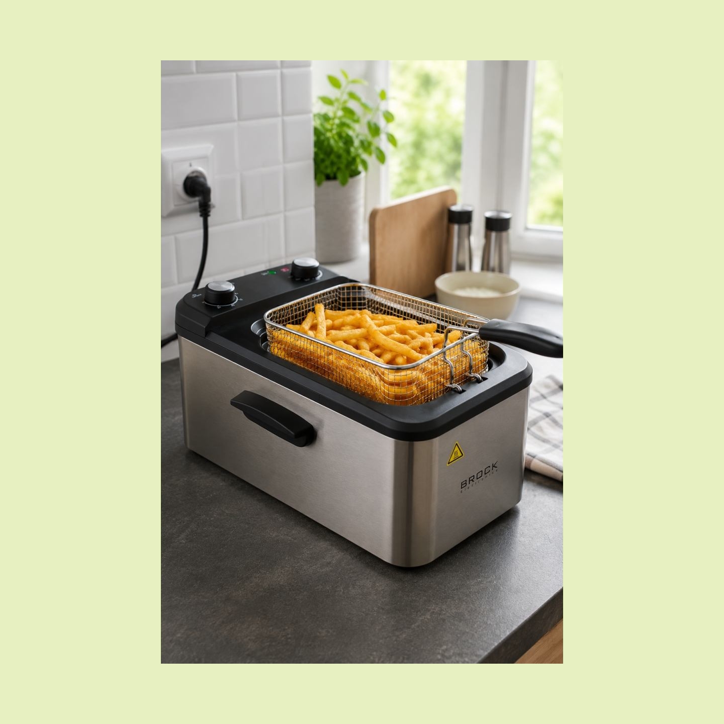 Brock DF 3001 SS 3,2L 2200W, Black/Steel