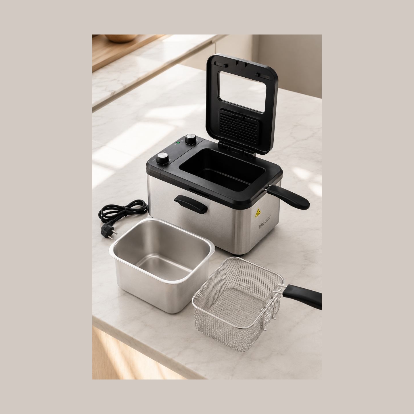 Brock DF 3001 SS 3,2L 2200W, Black/Steel