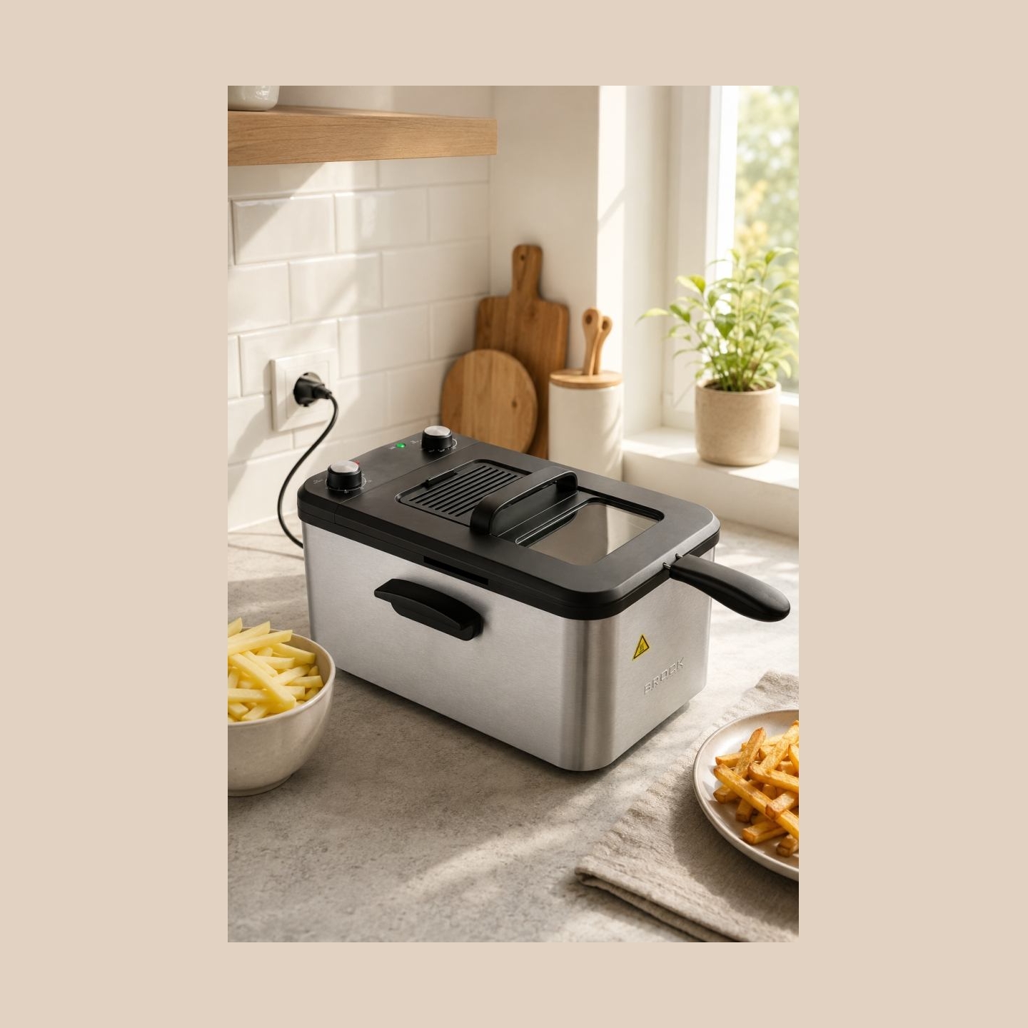 Brock DF 3001 SS 3,2L 2200W, Black/Steel