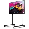 Next Level Racing Floor stand | Round Tube Freestanding Single Monitor Stand | Up to 65 " | Height adjustment, Tilt | Maximum we