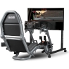 Next Level Racing Floor stand | Round Tube Freestanding Single Monitor Stand | Up to 65 " | Height adjustment, Tilt | Maximum we