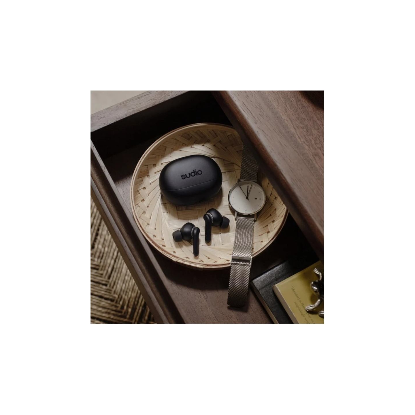Sudio Earbuds | E4 Pro | Bluetooth | In-ear | Microphone | Midnight Black | Noise canceling | Noise reduction | Wireless