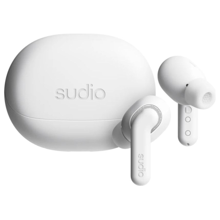Sudio Earbuds | E4 Pro | Bluetooth | In-ear | Microphone | Cloud White | Noise canceling | Noise reduction | Wireless