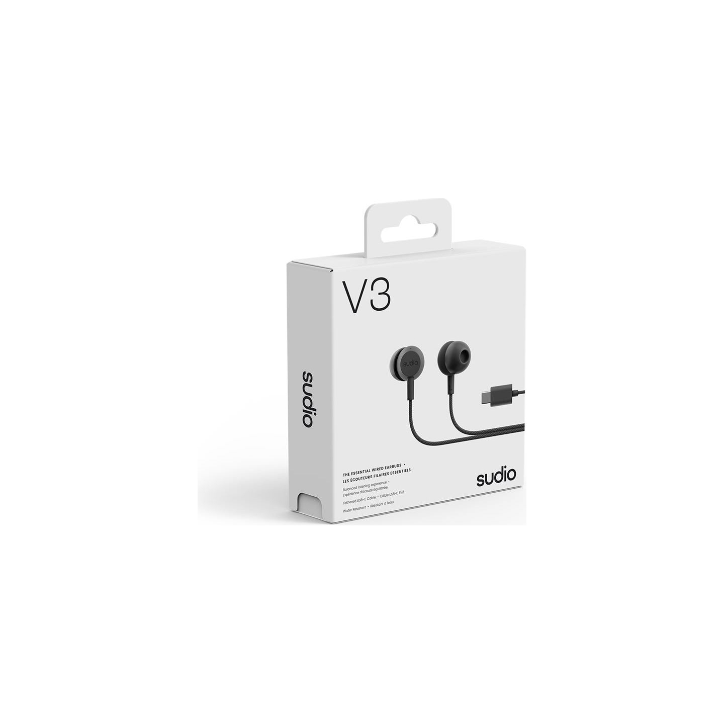 Sudio Earbuds | V3 | USB-C | In-ear | Microphone | Dusty Black