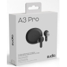 Sudio Earbuds | A3 Pro | Bluetooth | In-ear | Microphone | Cloudy Black | Noise canceling | Wireless