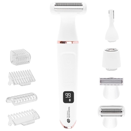RIO SHTR-EU/1.3 Go Smooth 4-In-1 Lady Shaver & Bikini Trimmer, White