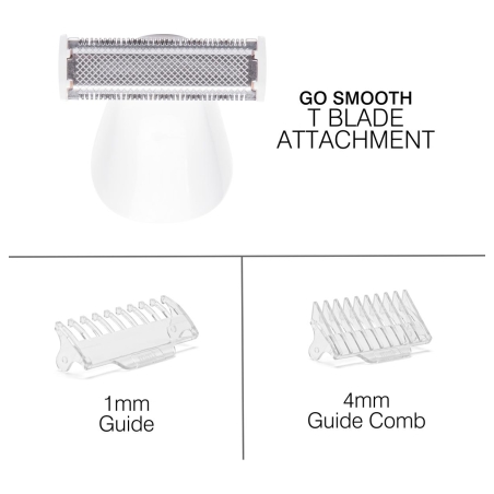 RIO SHTR-EU/1.3 Go Smooth 4-In-1 Lady Shaver & Bikini Trimmer, White