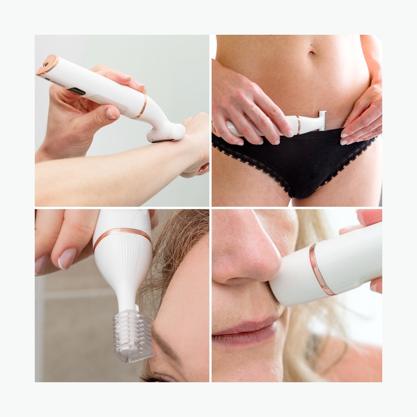 RIO SHTR-EU/1.3 Go Smooth 4-In-1 Lady Shaver & Bikini Trimmer, White