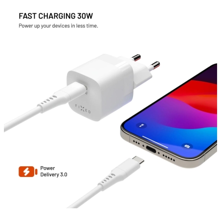 Fixed Mini USB-C GaN Charger 30W