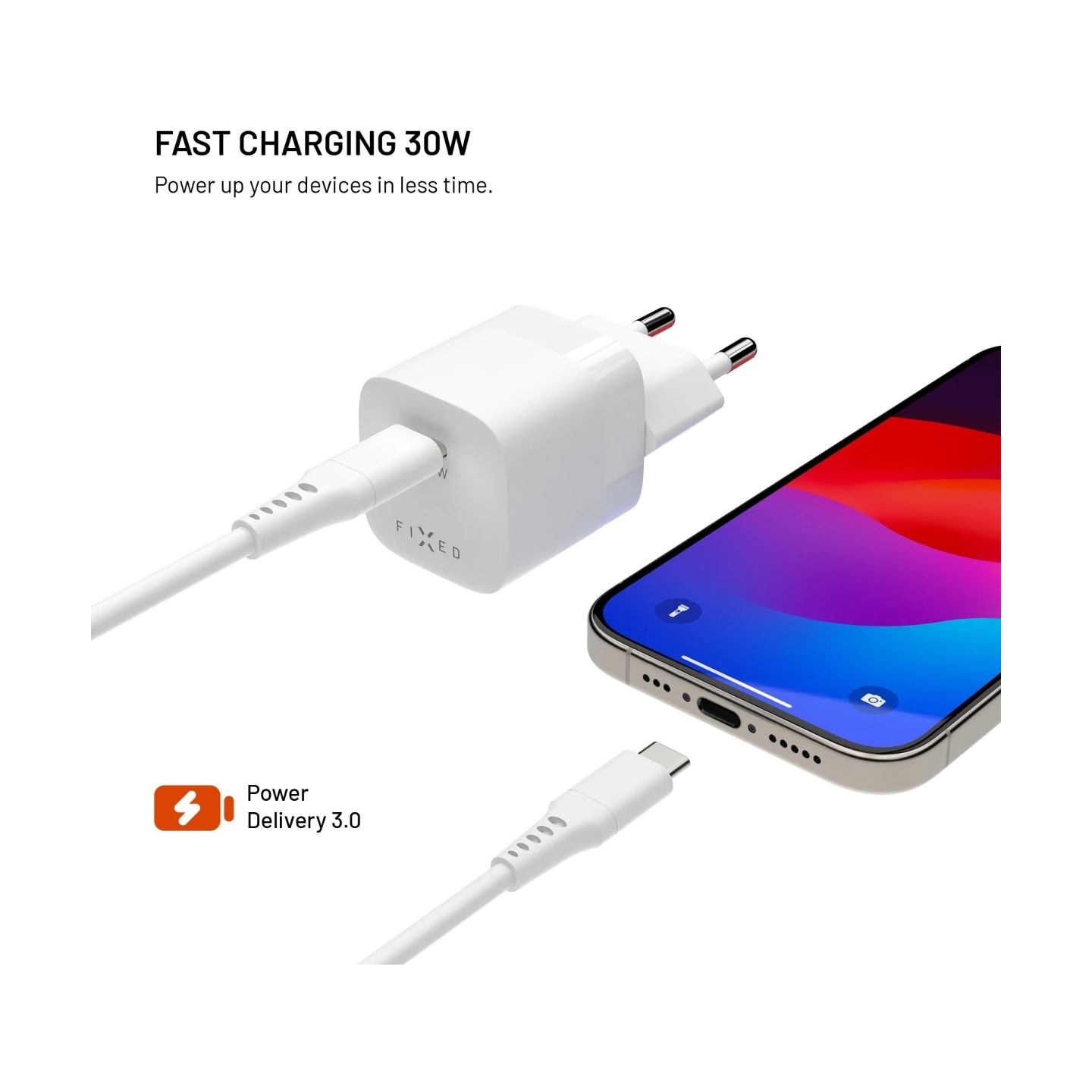 Fixed Mini USB-C GaN Charger 30W