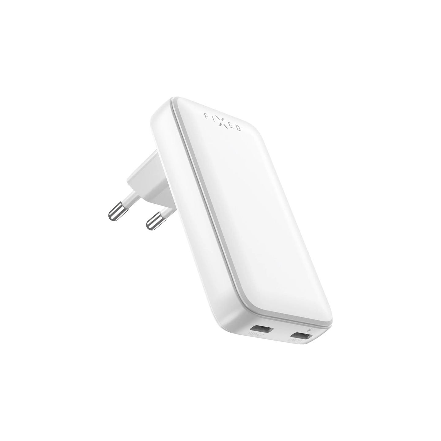 Fixed Slim 2xUSB-C Travel Charger, GaN, PD support