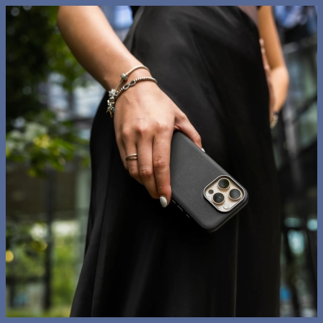 Fixed MagLeather | Back cover | Apple | iPhone 17 Pro Max | Leather | Black | MagSafe
