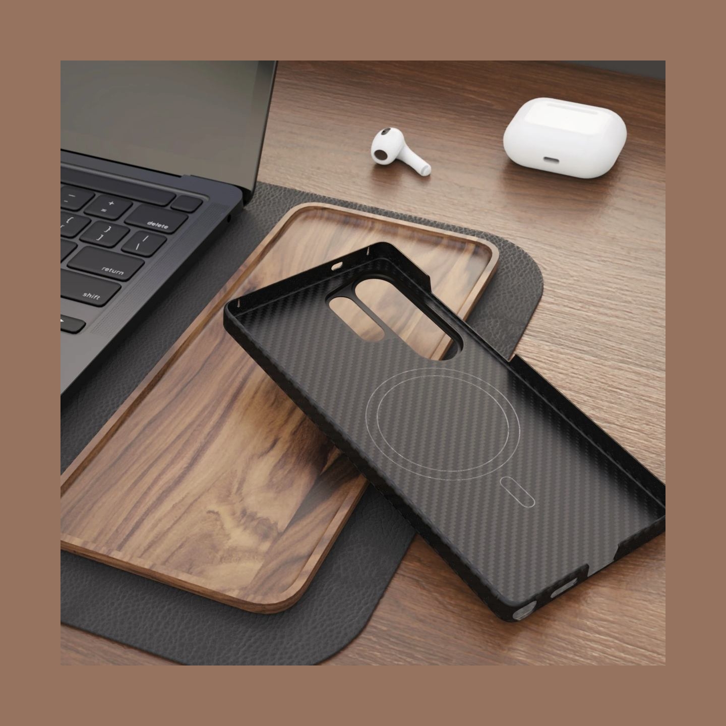 Fixed Back cover | Apple | iPhone 17 | Aramid fibers | Black | MagVelar with MagSafe
