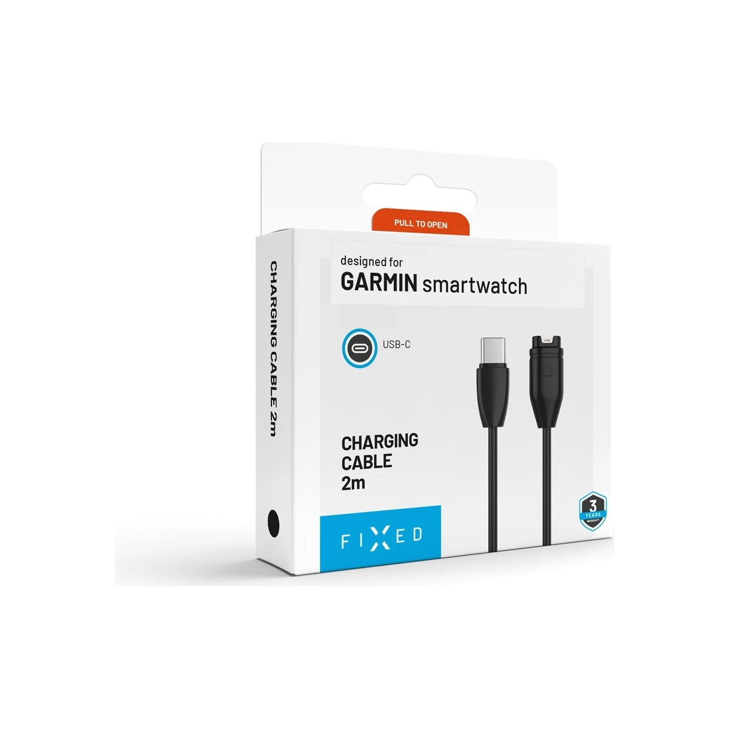 Fixed | USB-C Charging Cable for Garmin Fenix 5/6/7/7X/8 Smartwatch, Epix, Venu 2/3/3S, Vívoactive 3/4/5 | FIXDW-796-C2