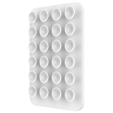 Fixed MagSafe holder with suction cups | Cup holder | Liquid silicone | White