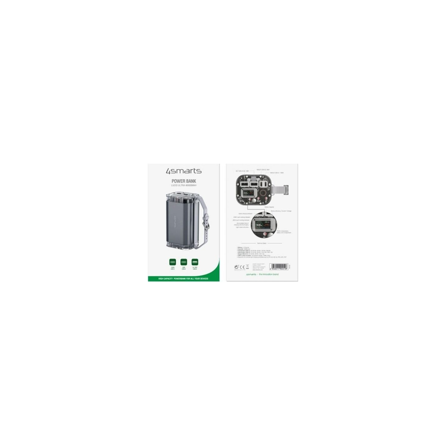 4Smarts Powerbank Lucid Ultra 40000mAh 100W grey