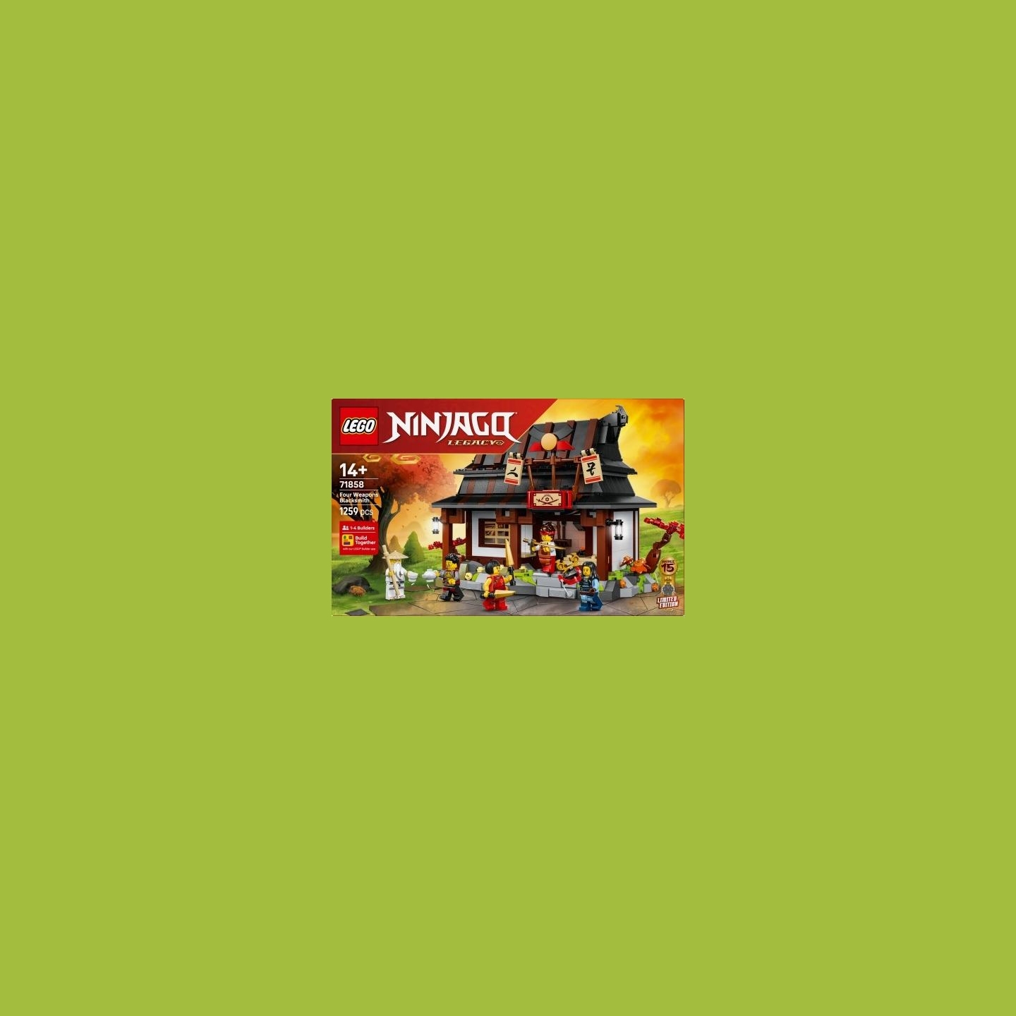 Lego Blocks Ninjago 71858 Four Weapons Blacksmith 15th Anniversary