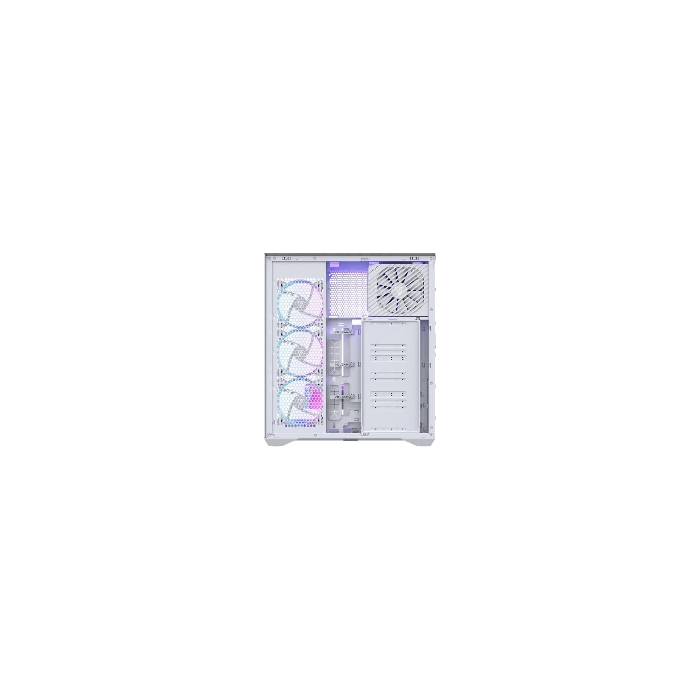 Modecom PC case Volcano Space XL ARGB Full Tower 5 fans, white