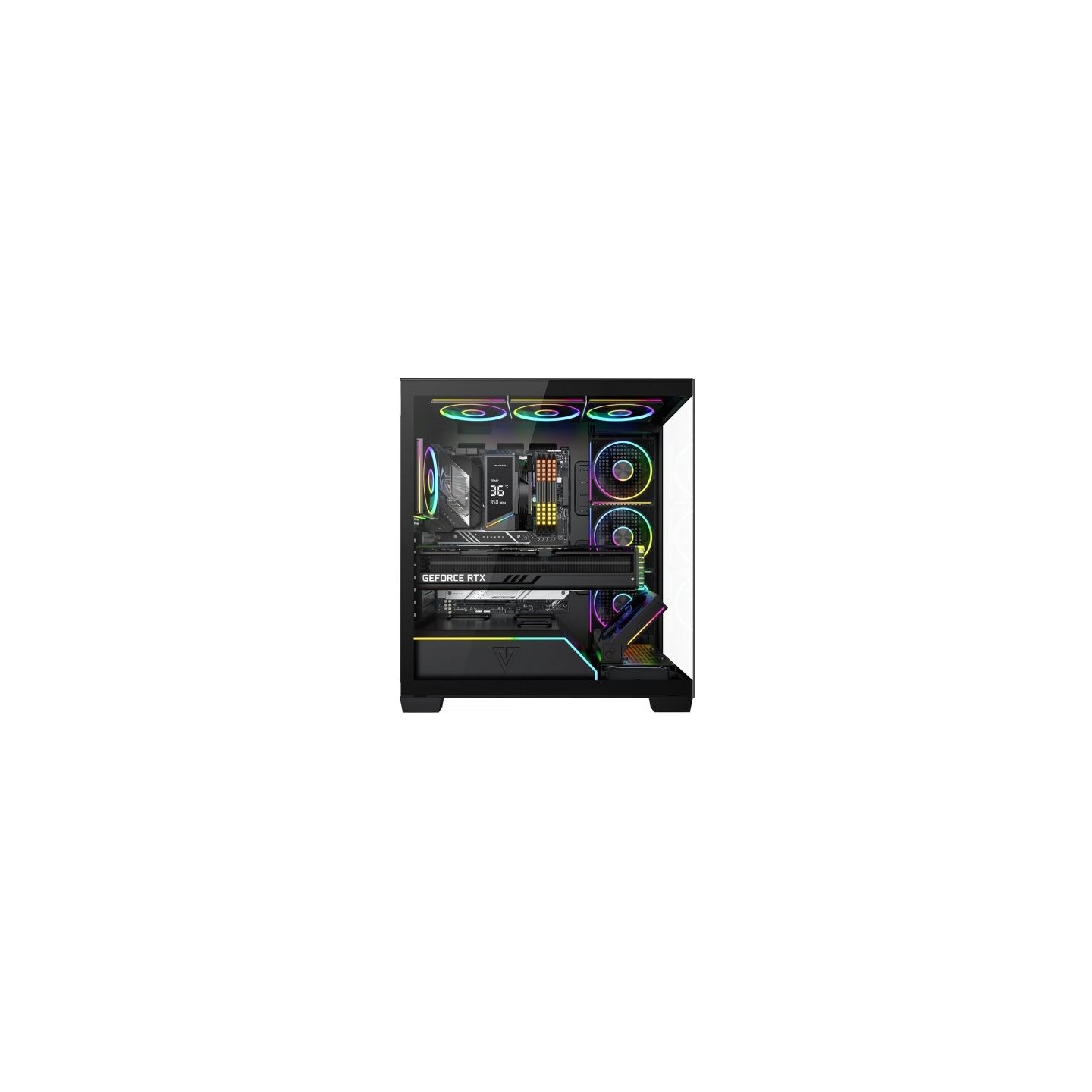 Modecom Case PC VOLCANO STELLAR PLUS ARGB MIDI 8F Black