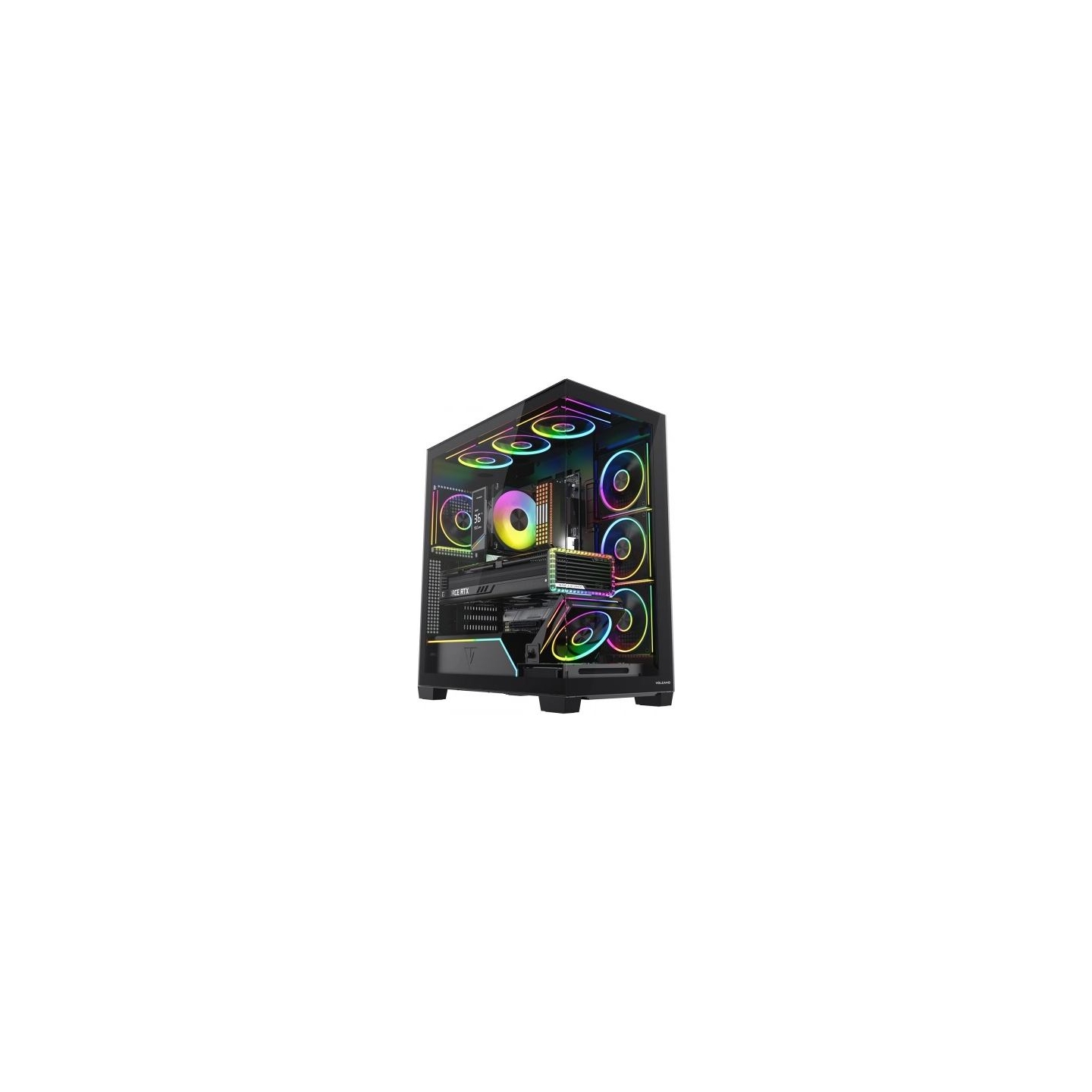 Modecom Case PC VOLCANO STELLAR PLUS ARGB MIDI 8F Black