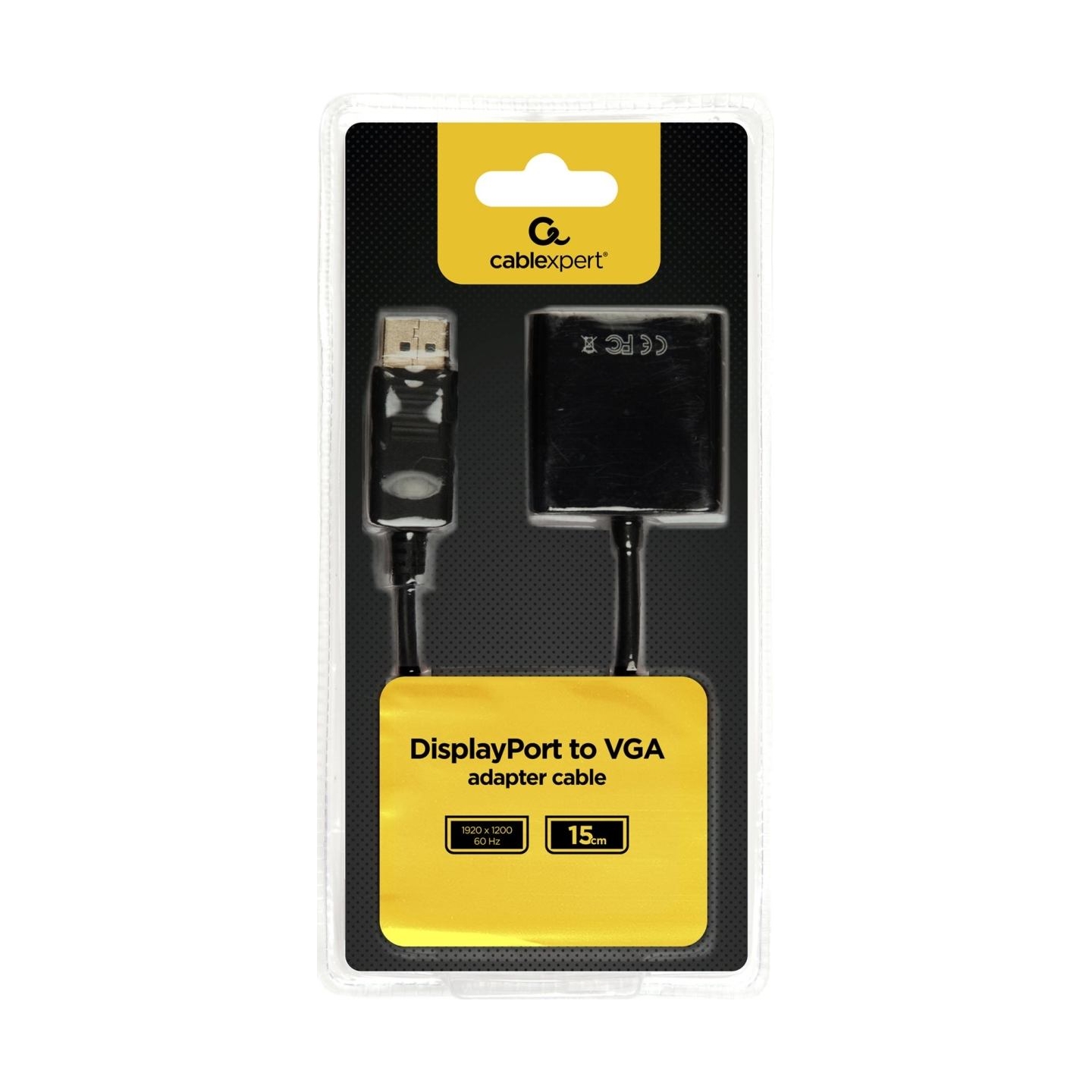 Cablexpert DisplayPort to VGA adapter cable, Black | Cablexpert