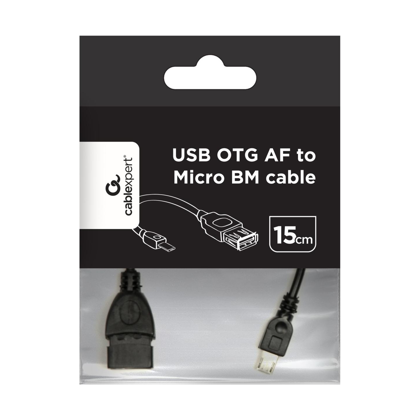 Cablexpert USB OTG AF to Micro BM cable, 0.15 m | Cablexpert