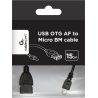 Cablexpert USB OTG AF to Micro BM cable, 0.15 m | Cablexpert