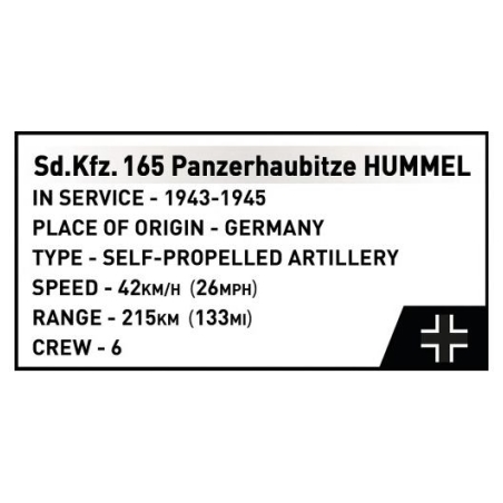Cobi Klocki Blocks Panzehaubitze Hummel 1118 pieces