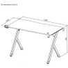 Maclean NanoRS gaming desk LED backlight 120x60cm RS10
