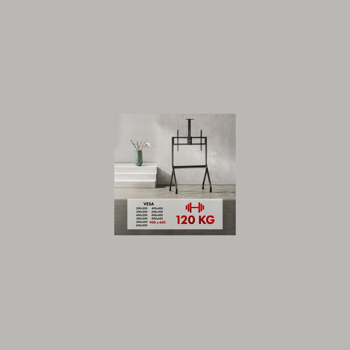 Maclean TV stand, on casters, MC-114 B