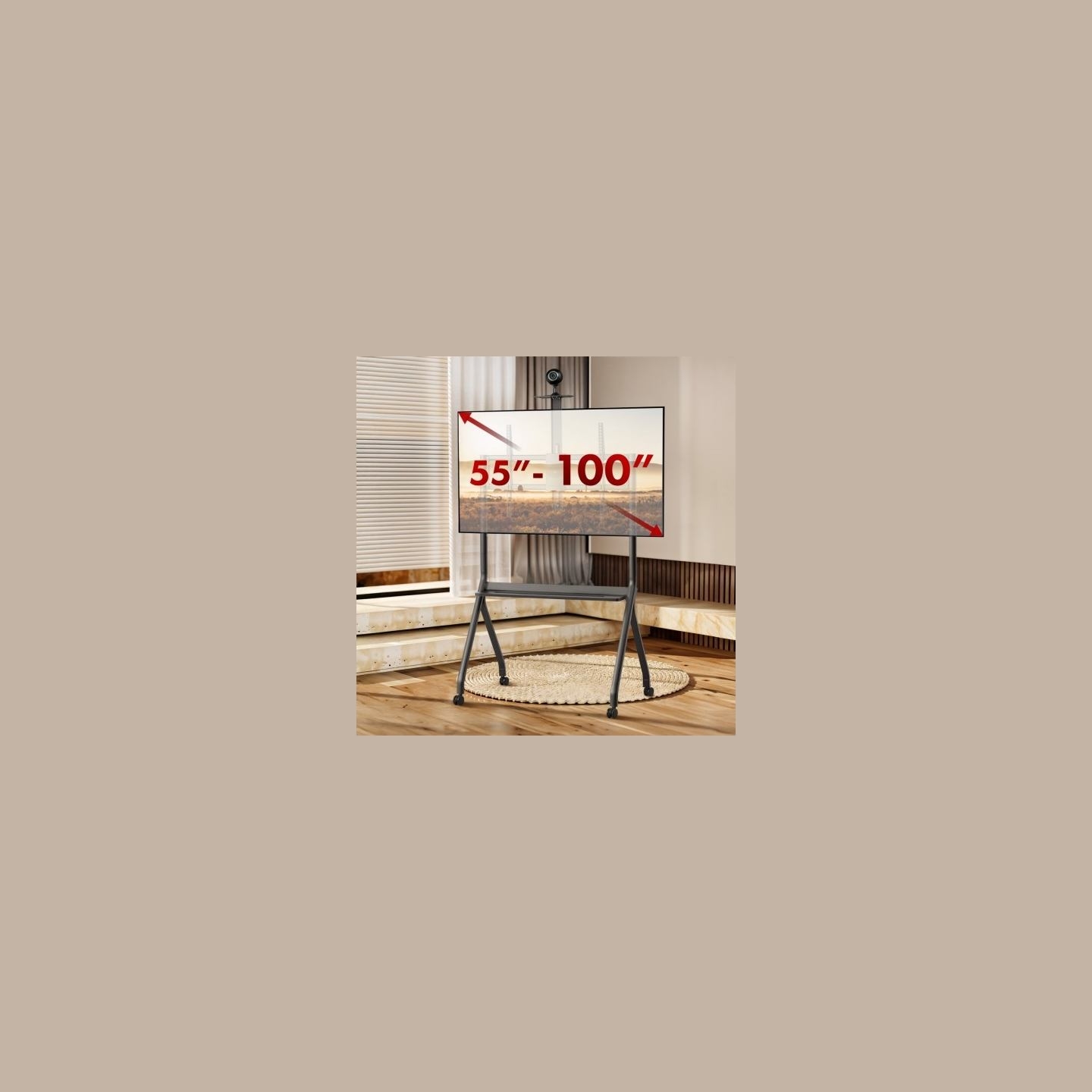 Maclean TV stand, on casters, MC-114 B