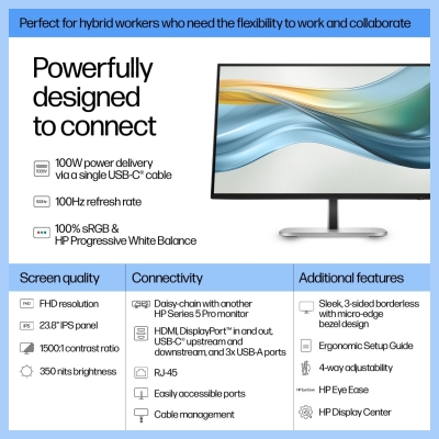 HP S5 Pro 524pu 23.8i FHD USB-C MNTR(EU)