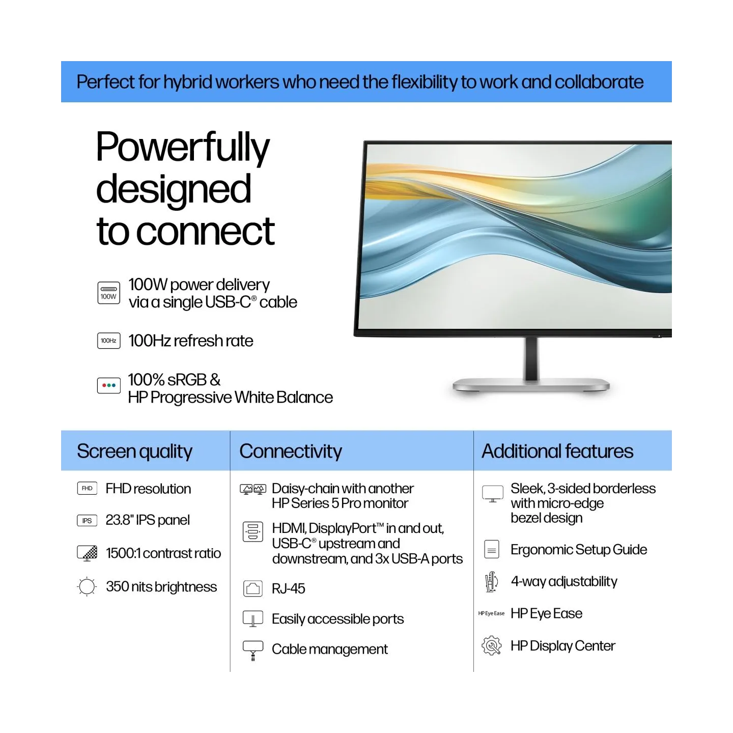 HP S5 Pro 524pu 23.8i FHD USB-C MNTR(EU)