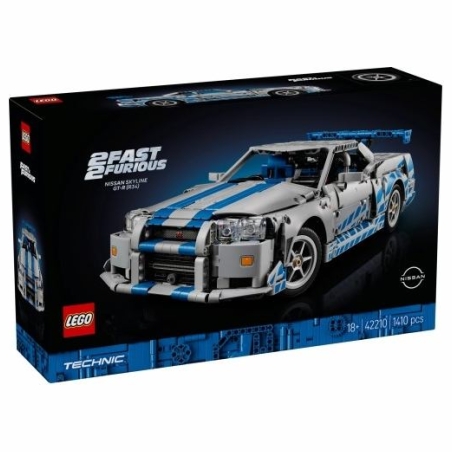 Lego Klocki Technic 42210 Samochód Nissan Skyline GT-R (R34) z filmu Za szybcy, za wściekli