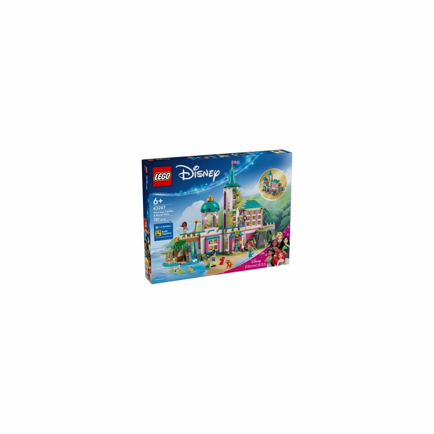 Lego Klocki Disney 43267 Zamek księżniczek i królewskie zwierzaki