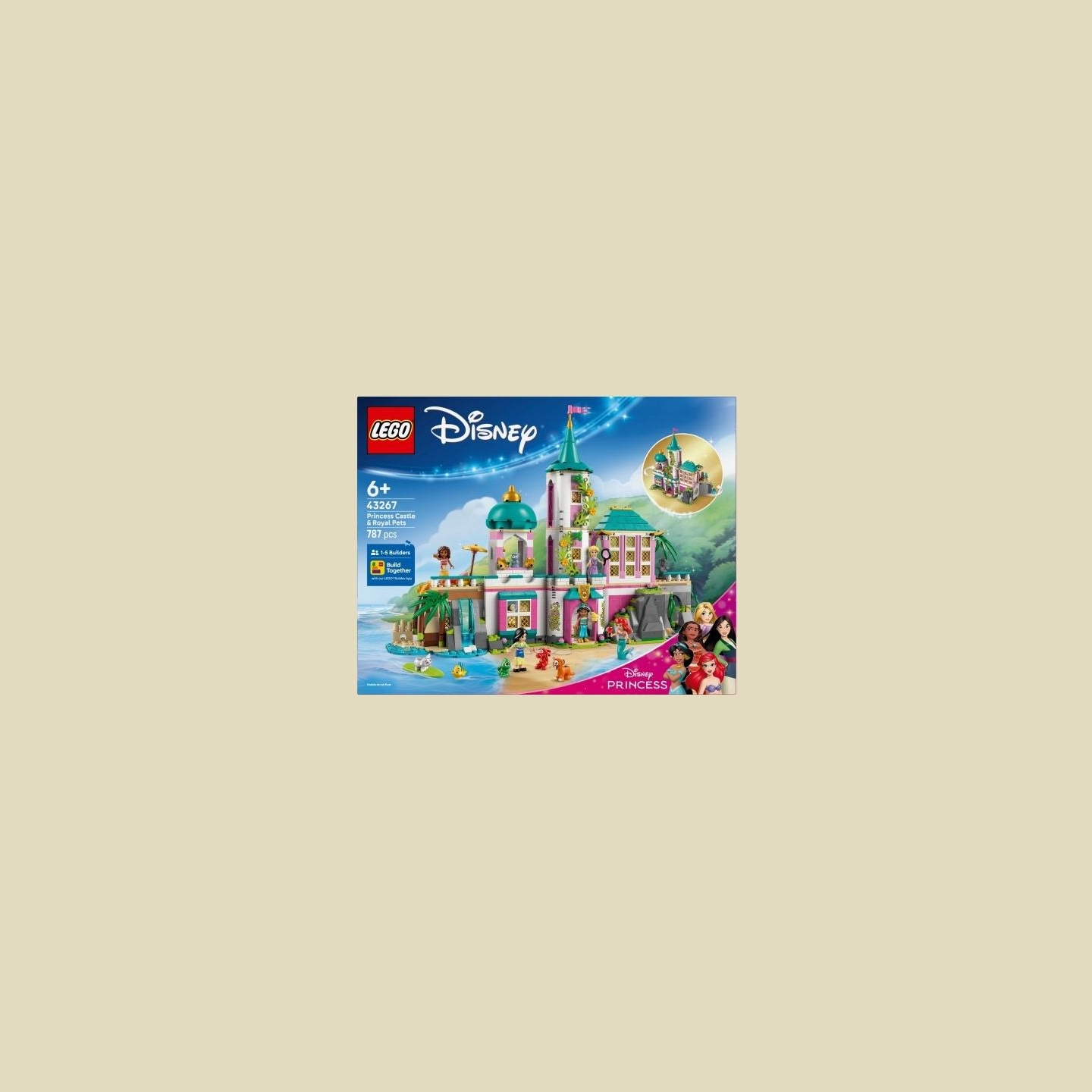 Lego Klocki Disney 43267 Zamek księżniczek i królewskie zwierzaki